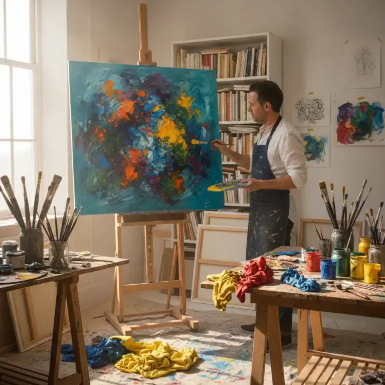 Comment naît un tableau abstrait dans l'atelier 2026 - comment nait tableau abstrait