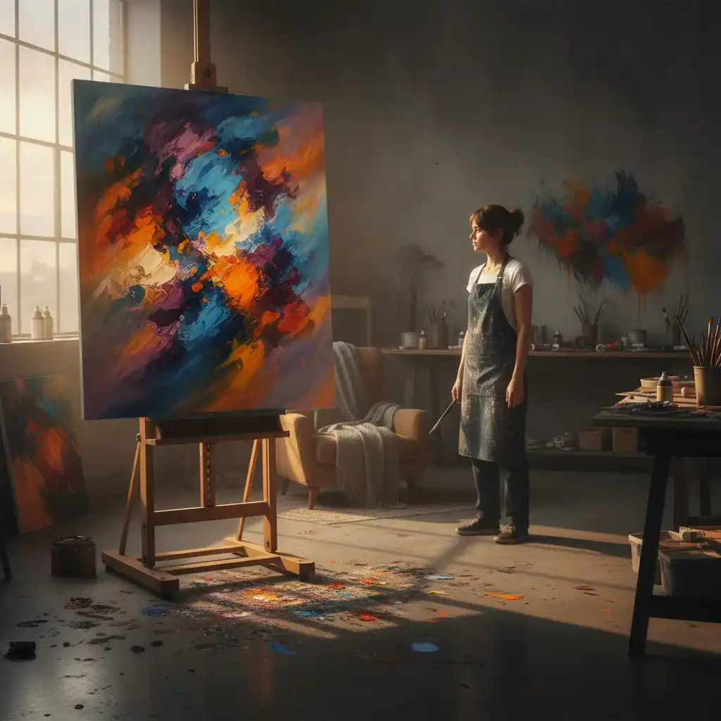 comment naît un tableau abstrait