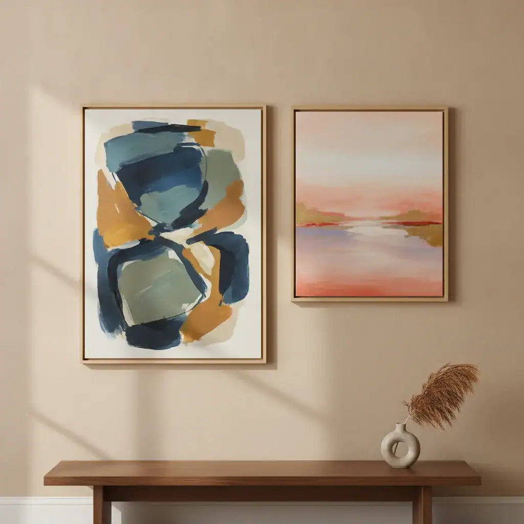 paysage intérieur peinture abstraite